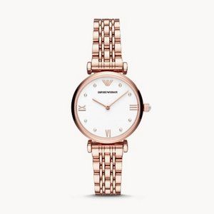 Emporio Armani Two-Hand Rose Gold-Tone Stainless